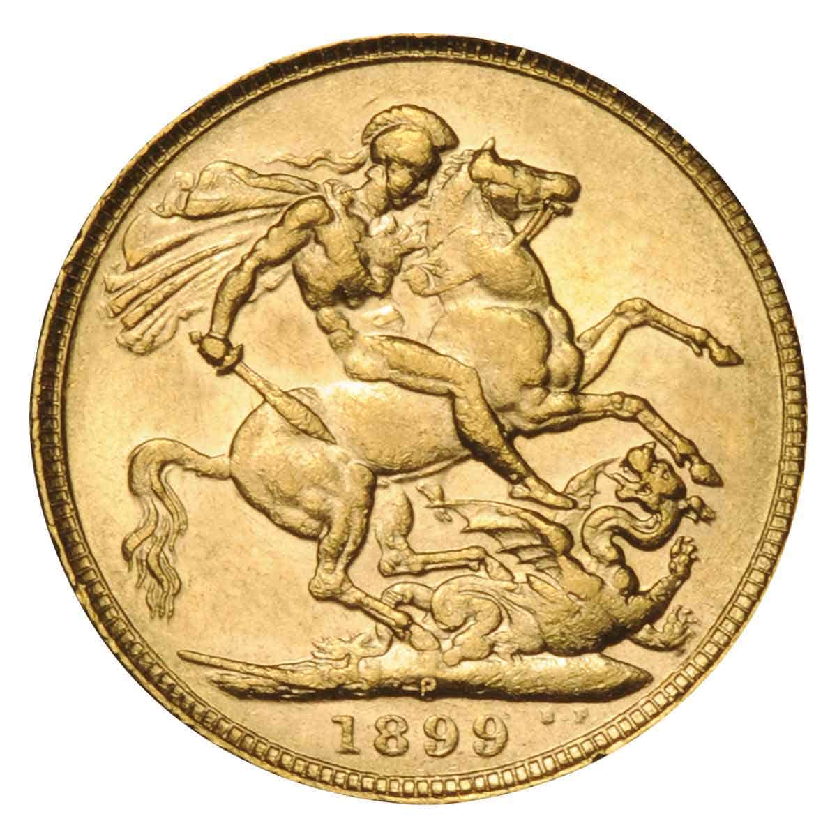 1899 & 1931 Perth Mint First & Last Gold Sovereign Very Fine-about Uncirculated Pair - Image 3