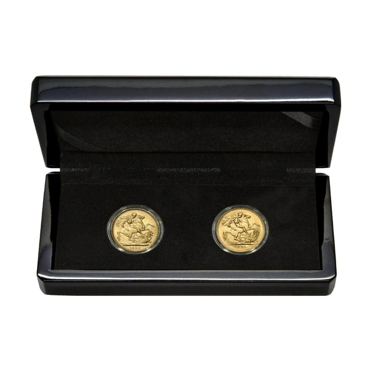 1899 & 1931 Perth Mint First & Last Gold Sovereign Very Fine-about Uncirculated Pair - Image 6