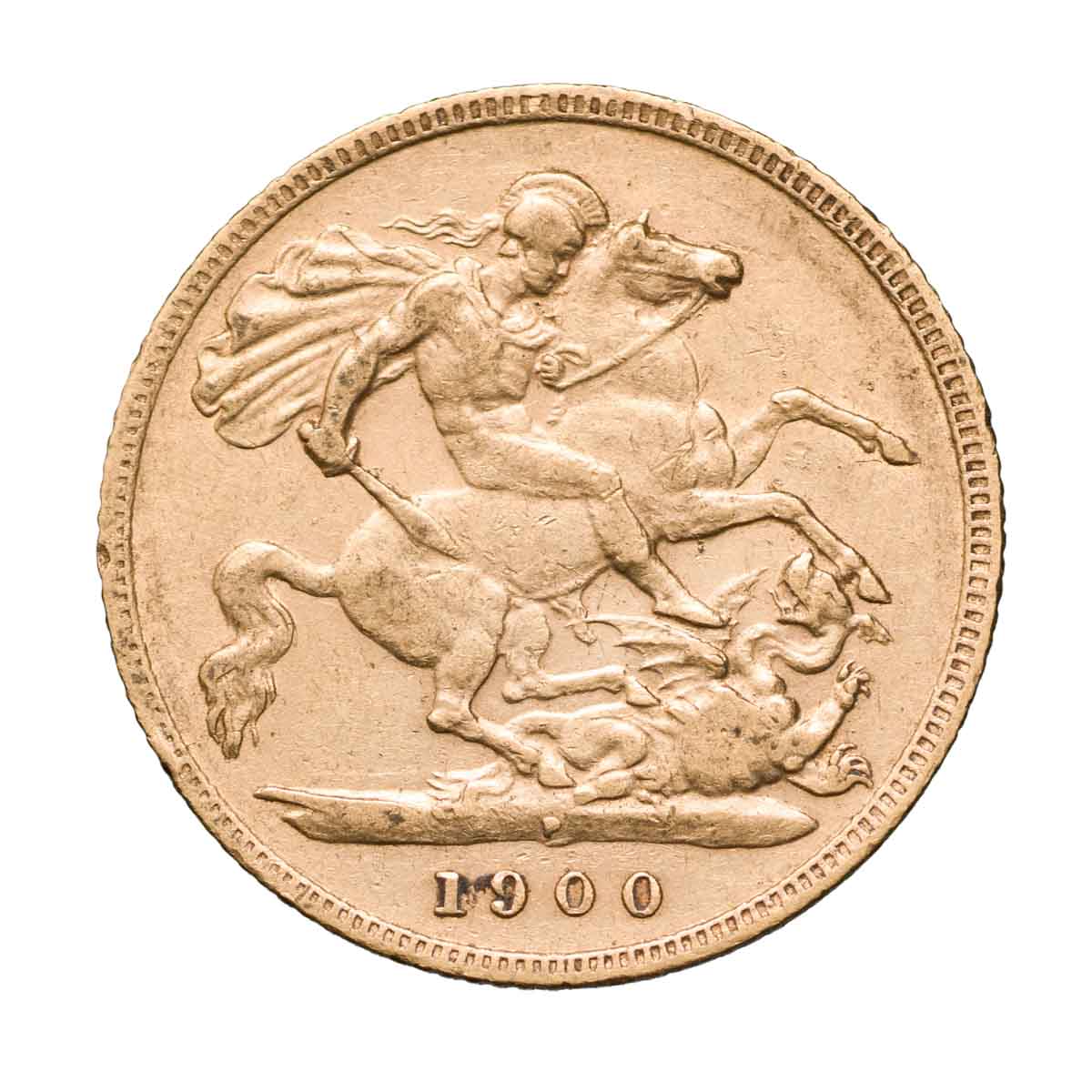 1899P Gold Sovereign & 1900P Gold Half Sovereign Pair Fine-Very Fine - Image 4