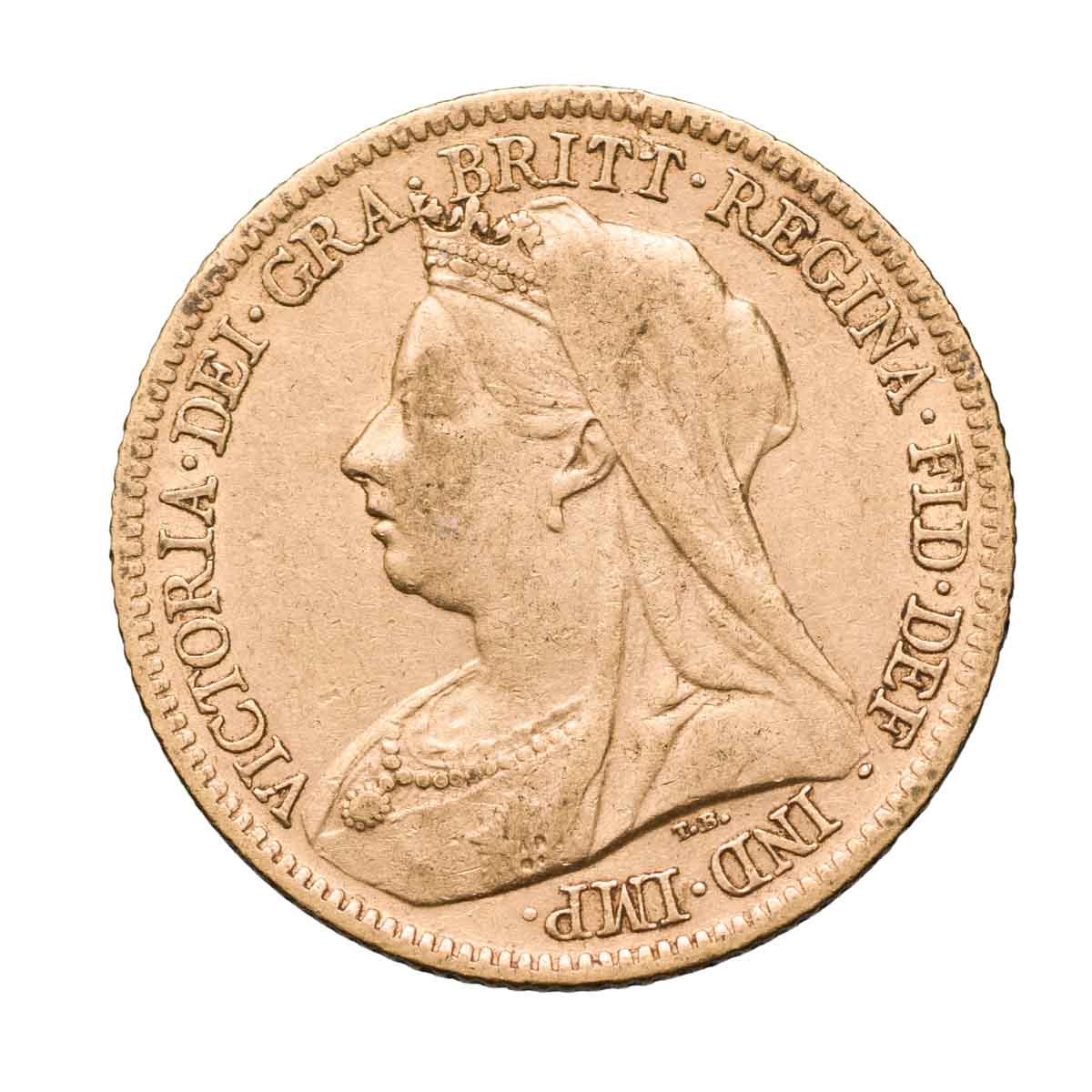 1899P Gold Sovereign & 1900P Gold Half Sovereign Pair Fine-Very Fine - Image 5