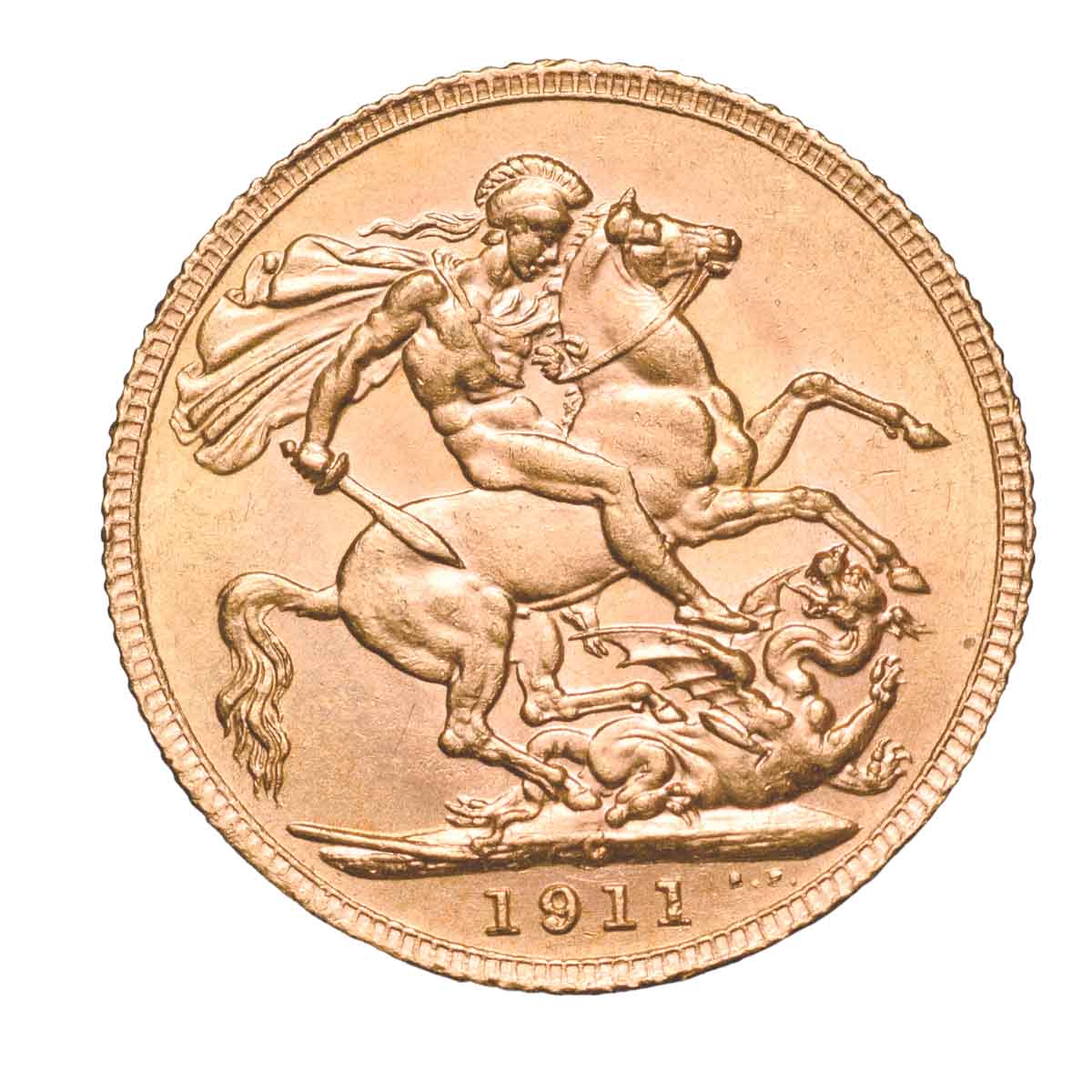 George V 1911 Gold Sovereign Complete 5-Coin Collection Extremely Fine-Uncirculated - Image 9