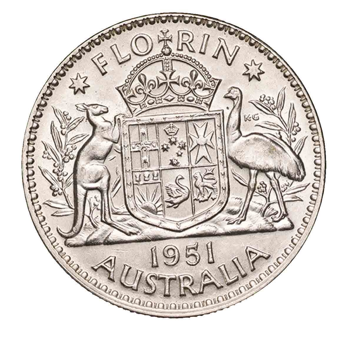 1951 Florin & 1951 Federation Florin Pair about Uncirculated - Image 5