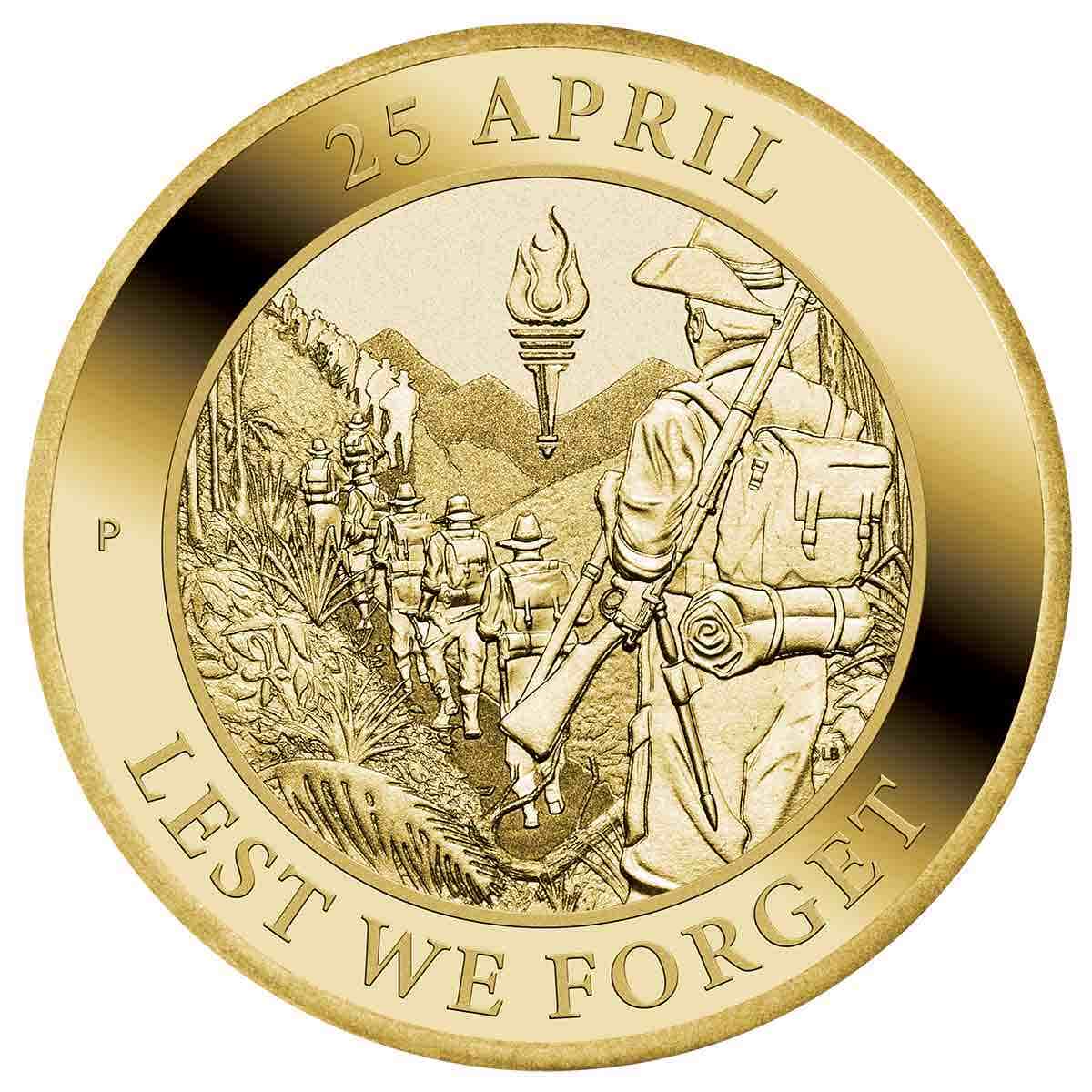 Anzac Day Lest We Forget 2022 $1 AlBr Uncirculated Coin - Image 3