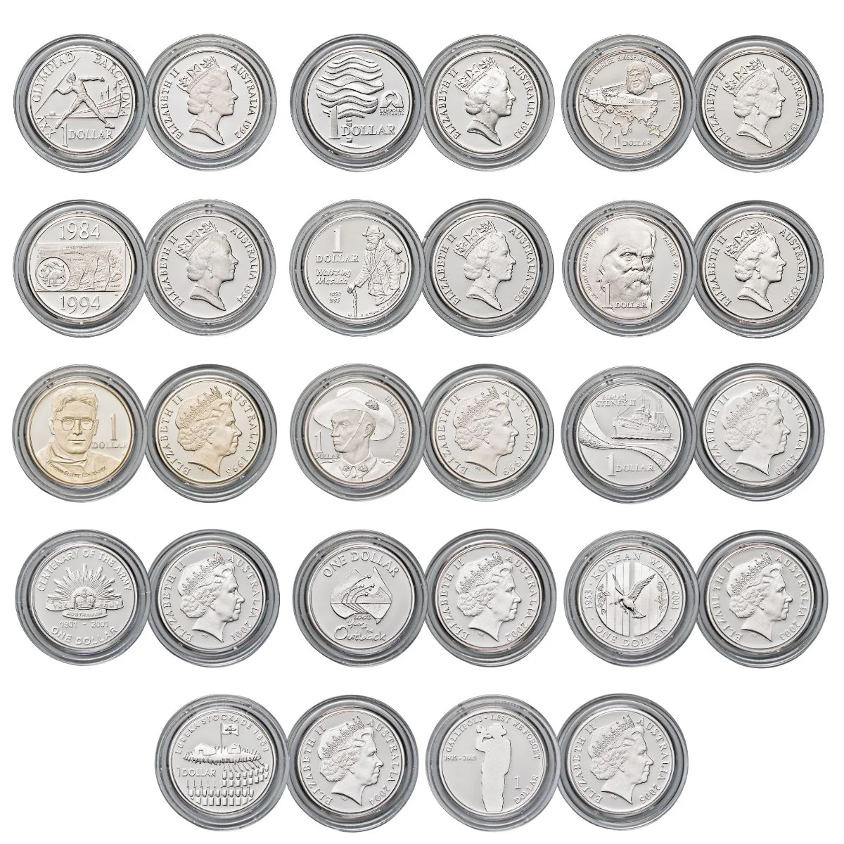 Australia 1992-2005 $1 Silver Proof Coin Collection - Image 8