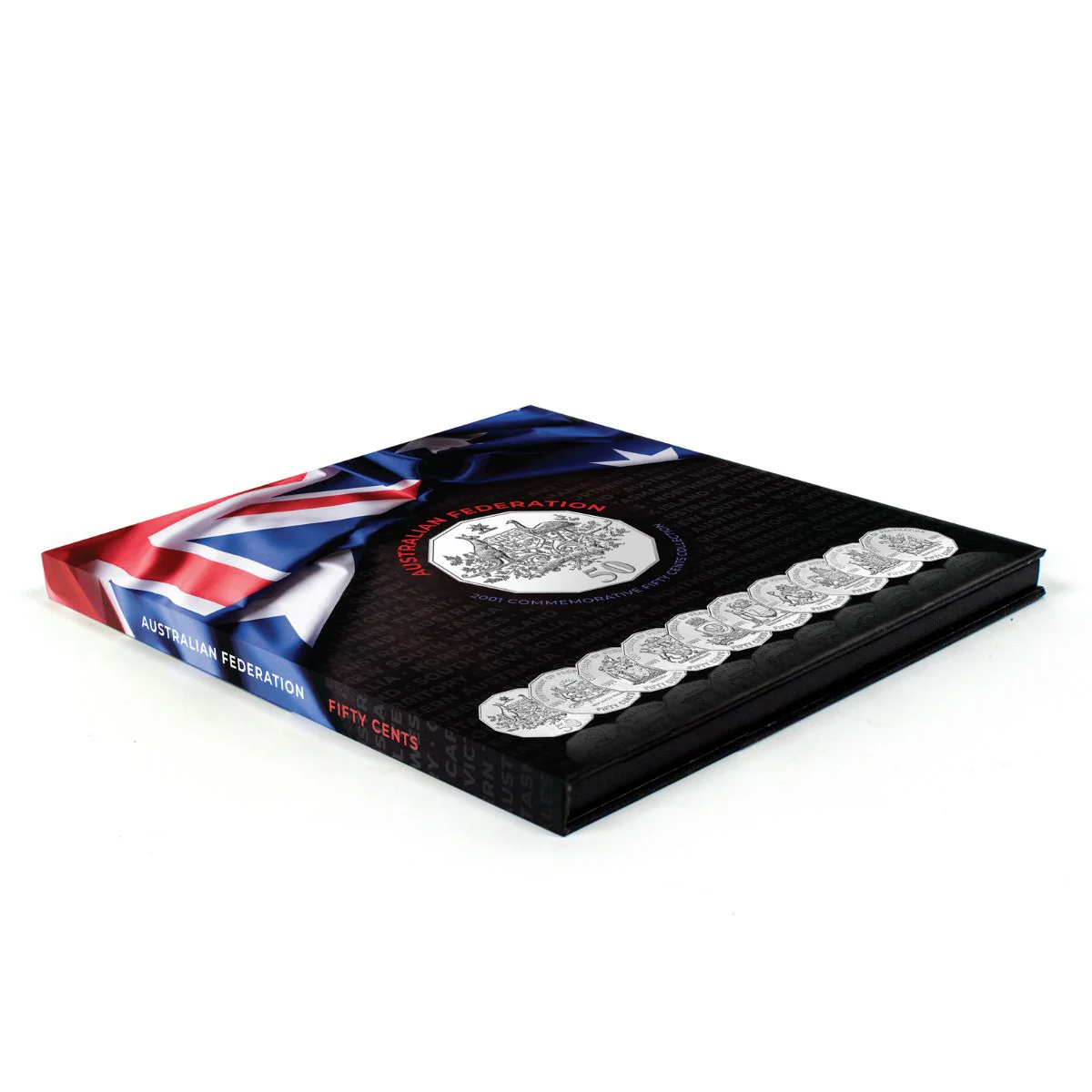 Australia Federation Centenary 2001 50c States & Territories Uncirculated 10-Coin Portfolio - Image 6