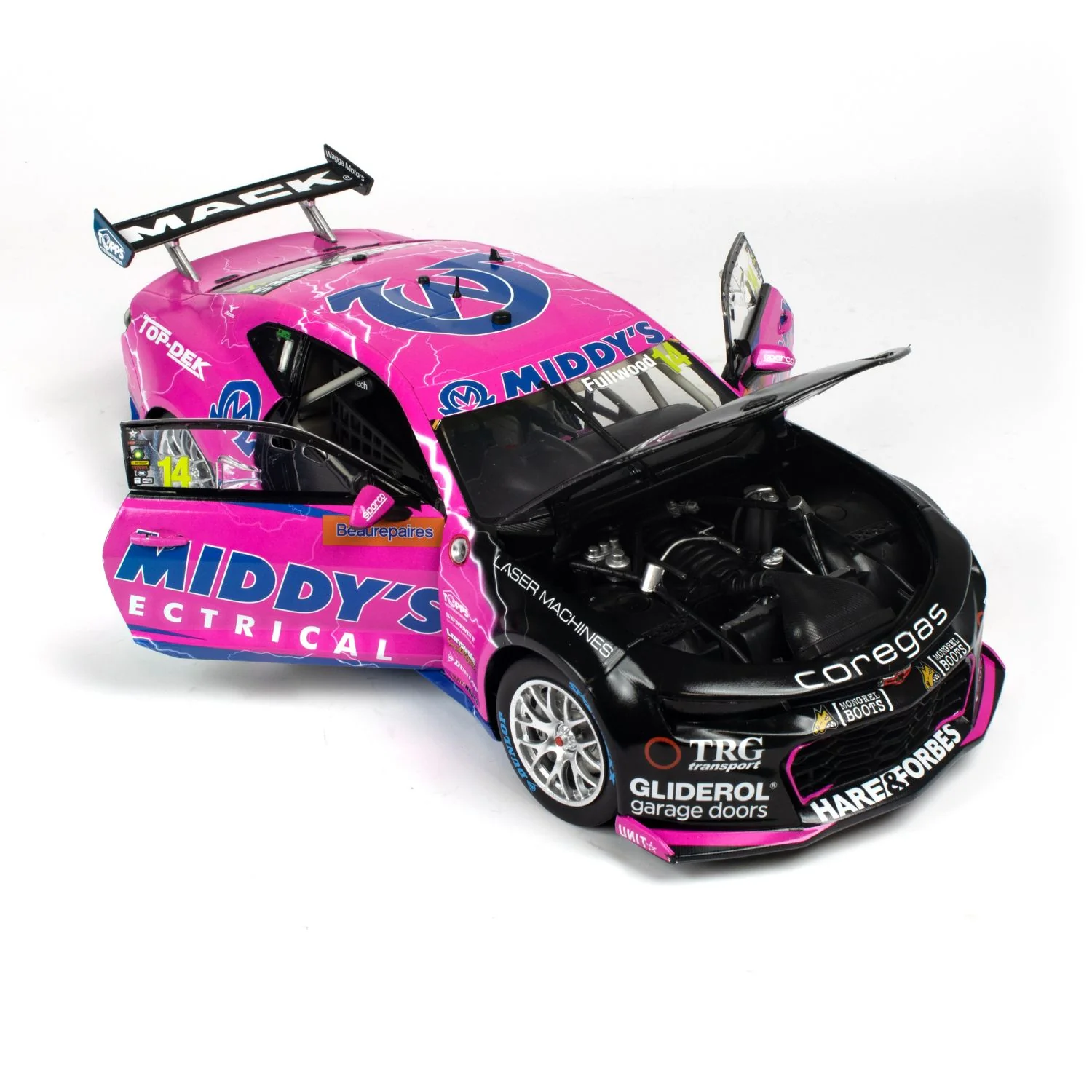 CHEVROLET CAMARO GEN3 ZL1 - BJR - FULLWOOD #14 - 2023 Beaurepaires Melbourne 400 - Race 4 - 1:18 Scale Diecast Model Car - Image 11
