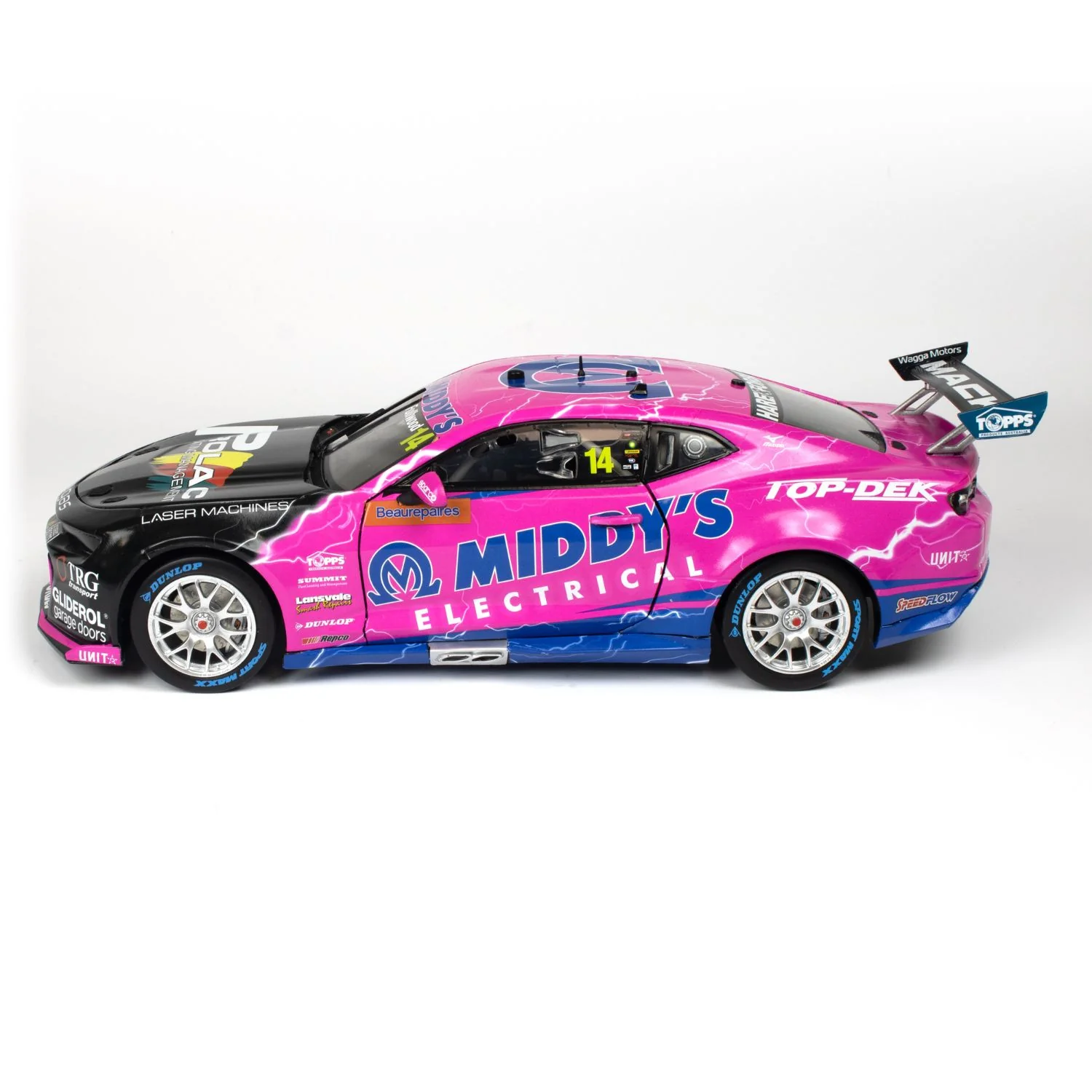 CHEVROLET CAMARO GEN3 ZL1 - BJR - FULLWOOD #14 - 2023 Beaurepaires Melbourne 400 - Race 4 - 1:18 Scale Diecast Model Car - Image 5