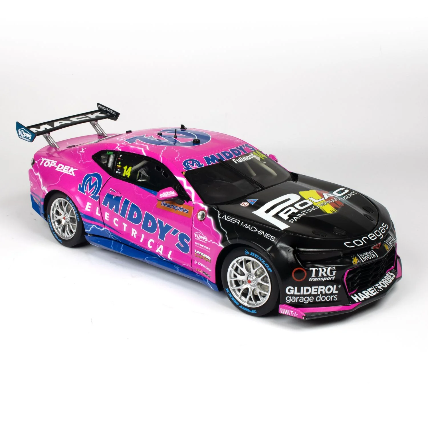 CHEVROLET CAMARO GEN3 ZL1 - BJR - FULLWOOD #14 - 2023 Beaurepaires Melbourne 400 - Race 4 - 1:43 Scale Diecast Model Car - Image 4