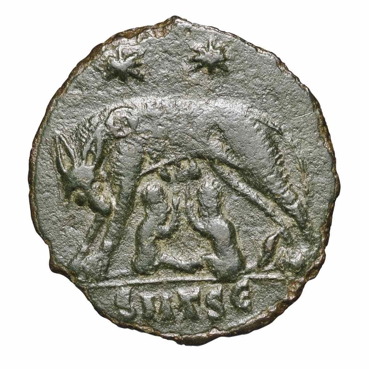 Constantine the Great (306-337AD) Wolf & Twins Bronze Coin Fine - Image 3