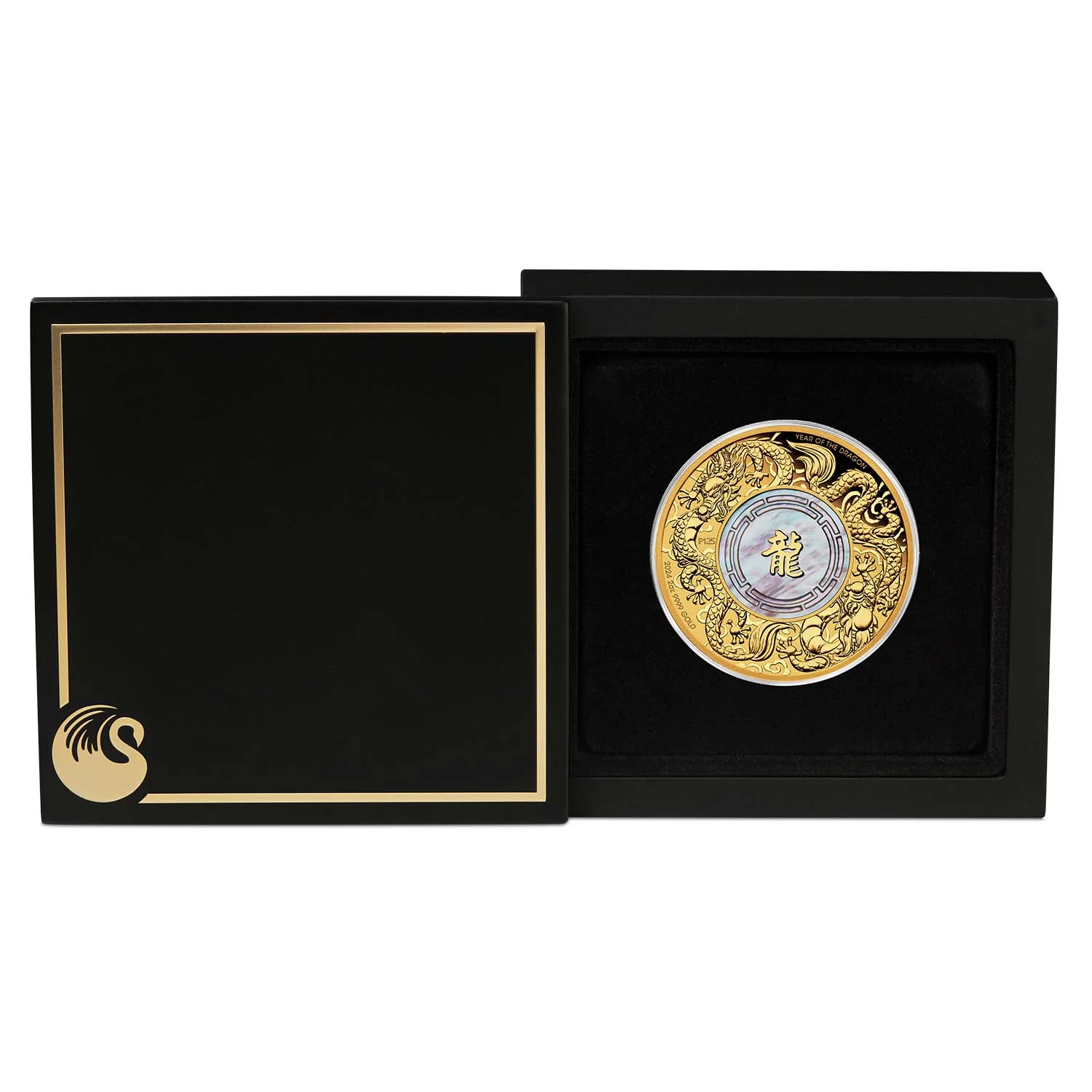 Australia Double Dragon Mother of Pearl 2024 $200 2oz Gold Proof Coin - Image 3