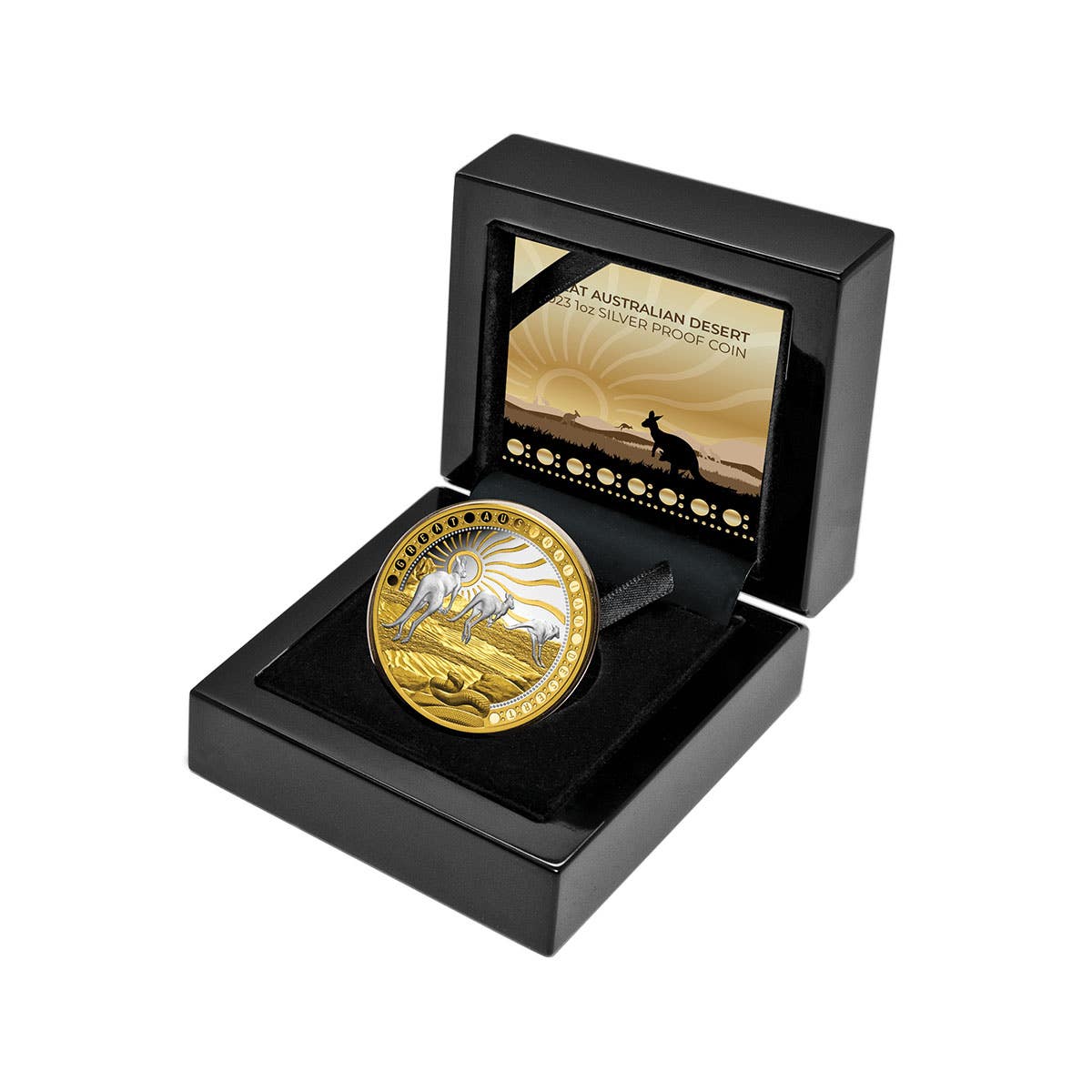 Great Australian Desert 2023 $100 Platinum Plating 1oz Gold Proof Coin - Image 3