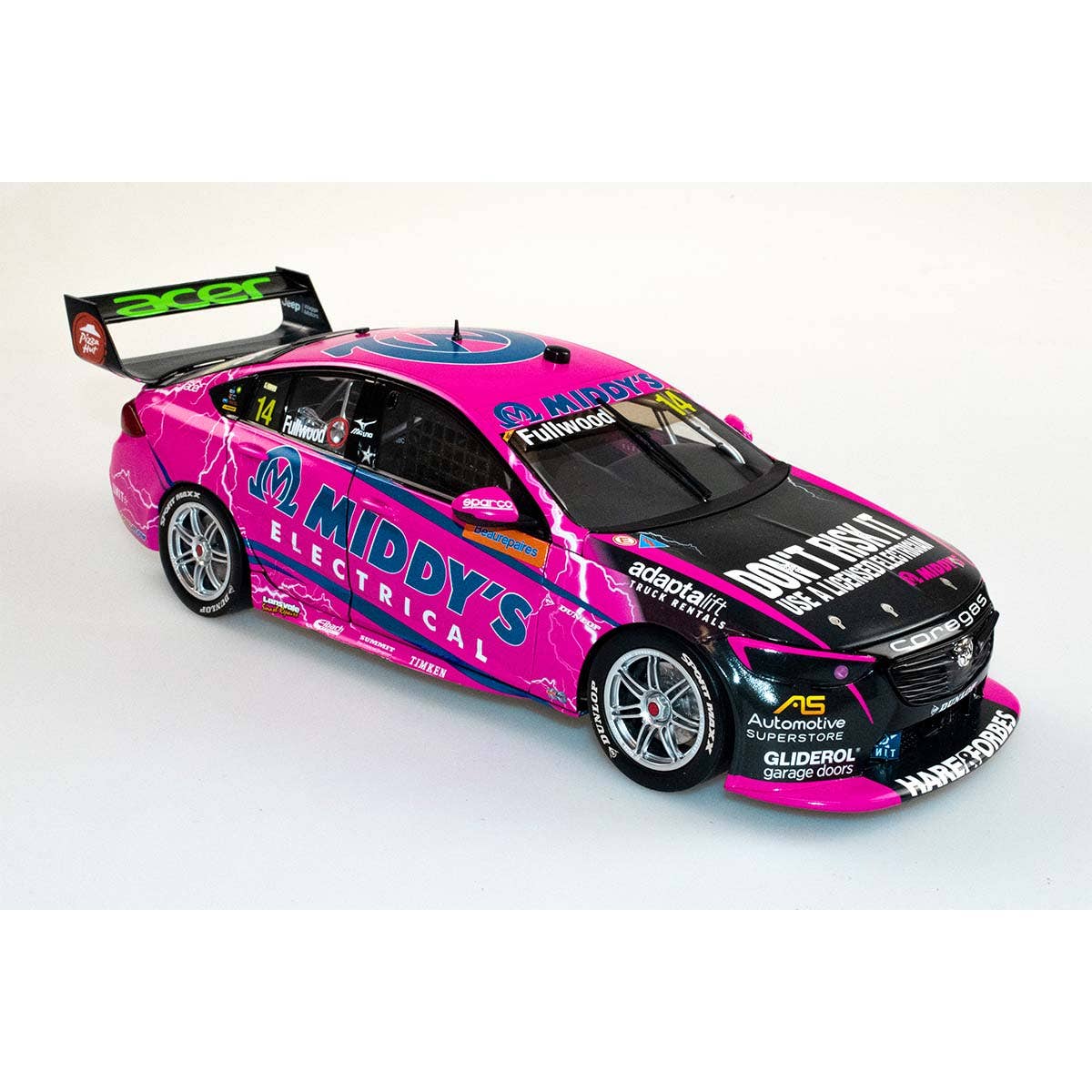 HOLDEN ZB COMMODORE - BJR - BRYCE FULLWOOD #14 Middy's Electrical - 2022 Beaurepairs Melbourne 400 Race 6 - 1:43 Scale Diecast Model Car - Image 3