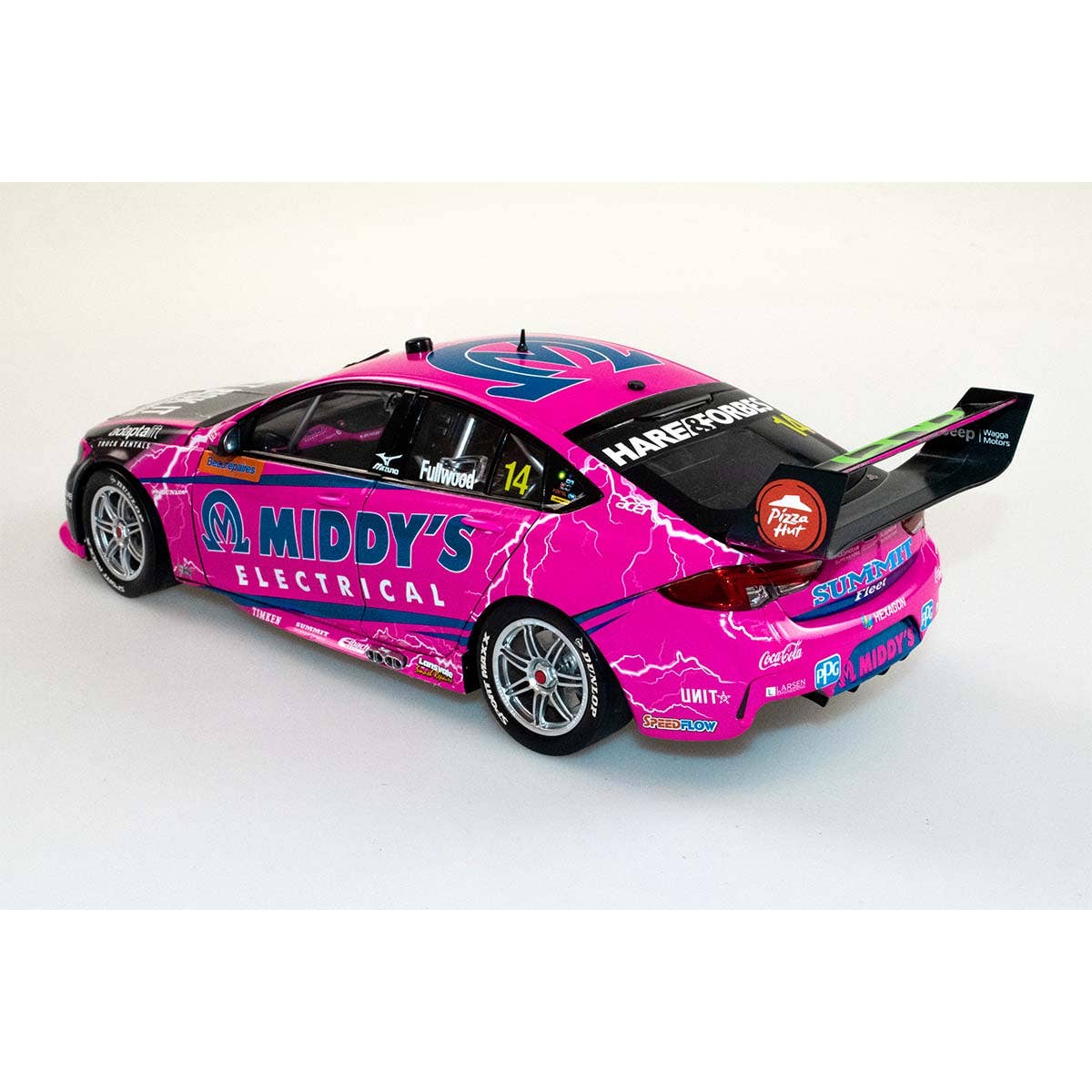 HOLDEN ZB COMMODORE - BJR - BRYCE FULLWOOD #14 Middy's Electrical - 2022 Beaurepairs Melbourne 400 Race 6 - 1:43 Scale Diecast Model Car - Image 4