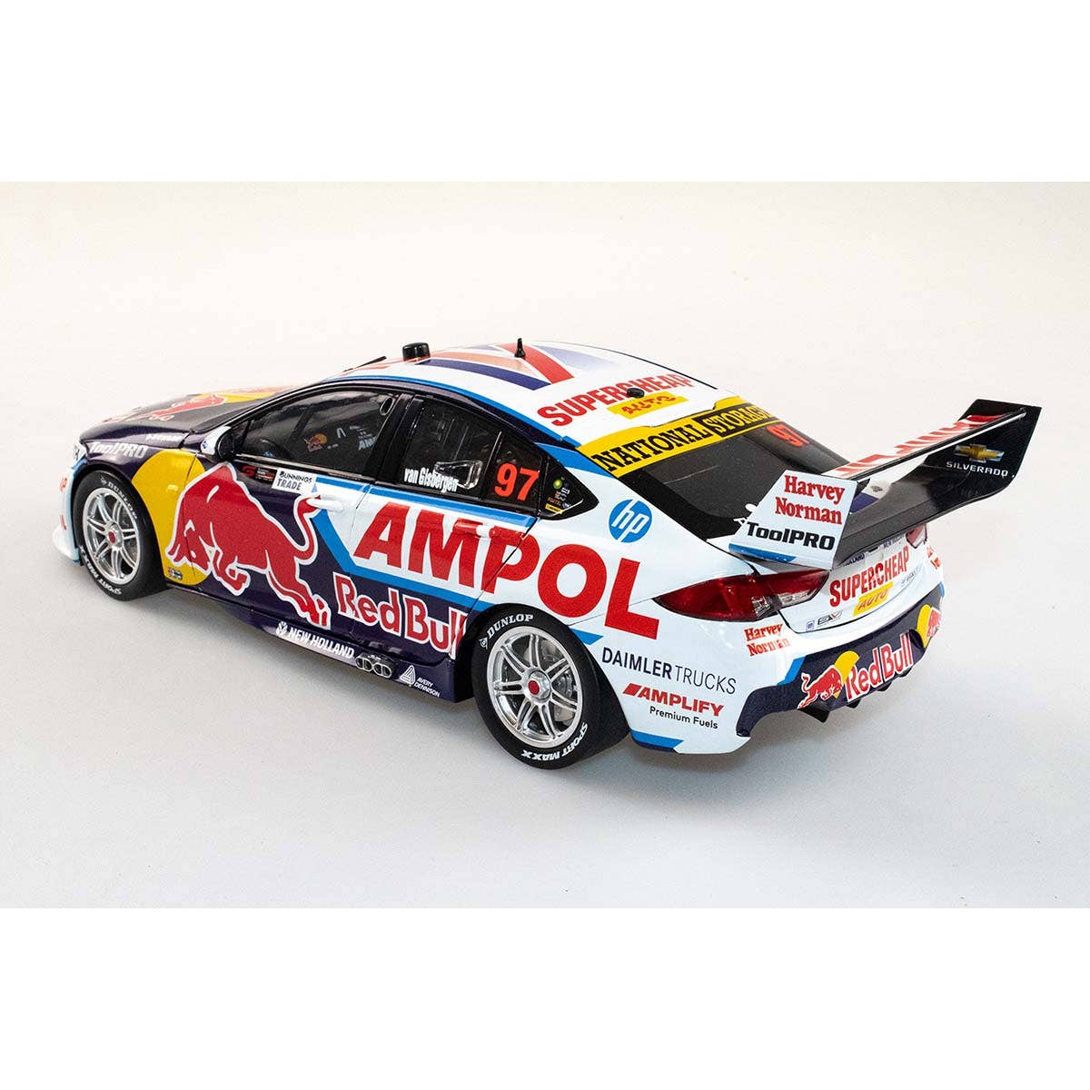 HOLDEN ZB COMMODORE - RED BULL AMPOL RACING - SHANE VAN GISBERGEN #97 - 2022 Bunnings Trade Perth Supernight Race 10 - 600th Holden Race Win - Winner - 1:43 Scale Diecast Model Car - Image 5