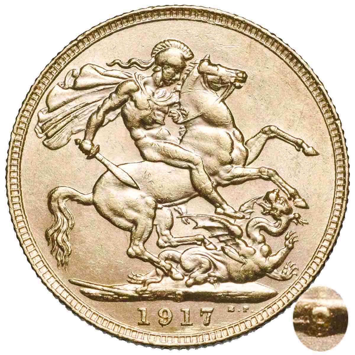 George V 1917 M,S,P Gold Sovereign Trio Extremely Fine-about Uncirculated - Image 4