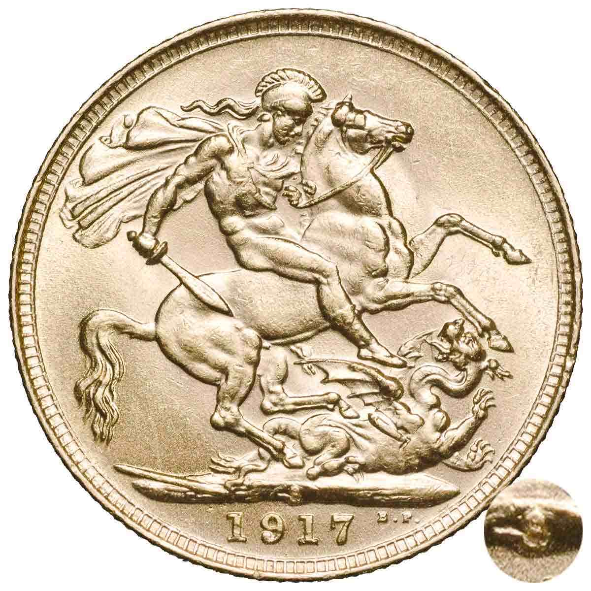 George V 1917 M,S,P Gold Sovereign Trio Extremely Fine-about Uncirculated - Image 6