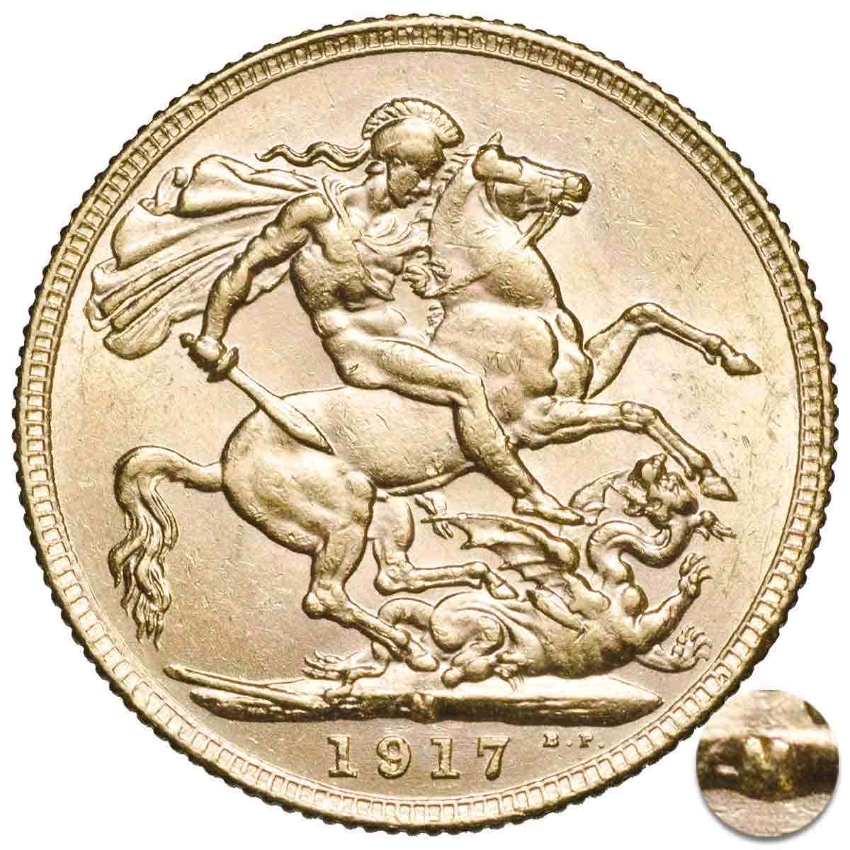 George V 1917 M,S,P Gold Sovereign Trio Extremely Fine-about Uncirculated - Image 8