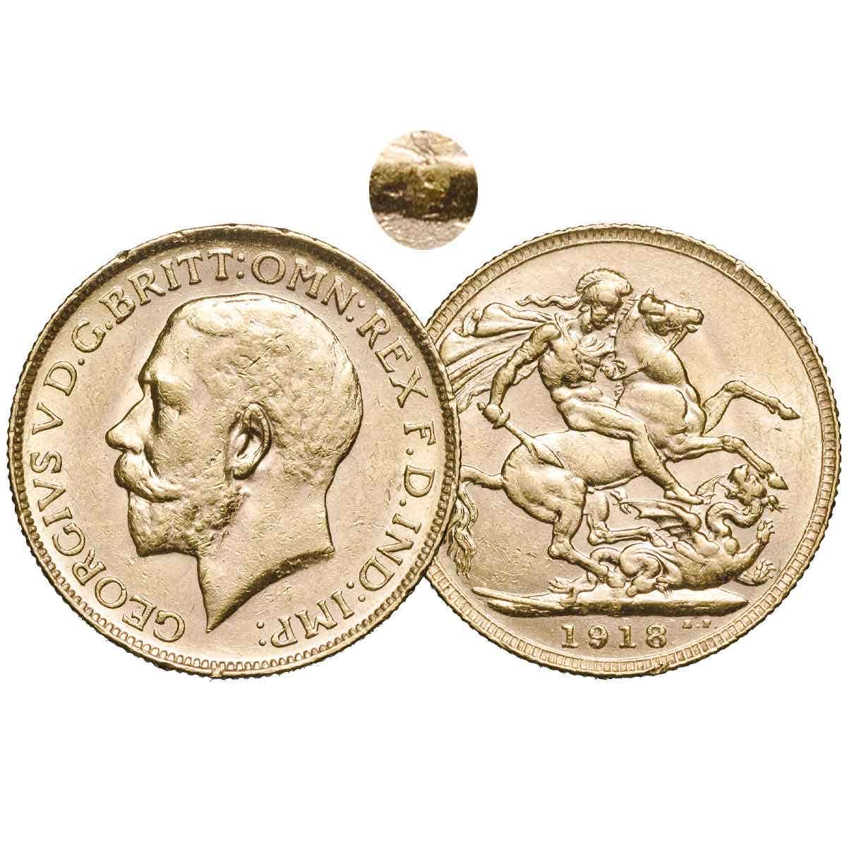 George V 1918 M,S,P Gold Sovereign Trio Extremely Fine-about Uncirculated - Image 4