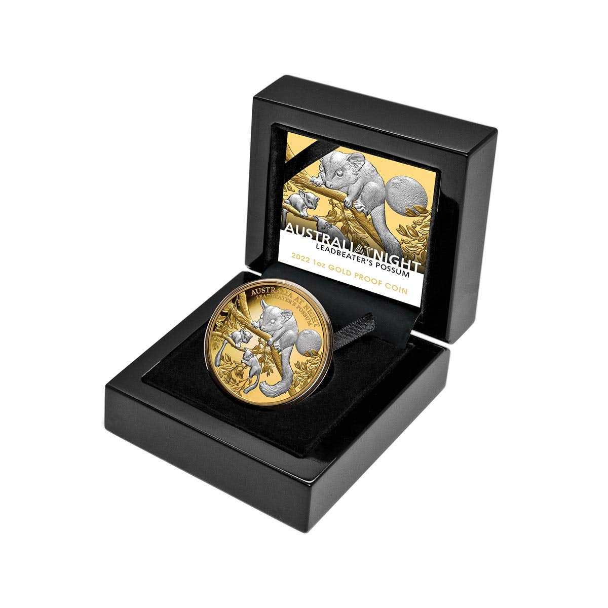 Australia at Night 2022 $100 Leadbeater's Possum Platinum-plated 1oz Gold Proof Coin - Image 3