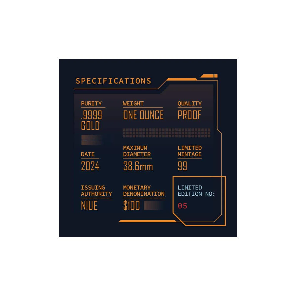 Mars from Phobos 2024 $100 1oz Gold Proof Coin - Image 4