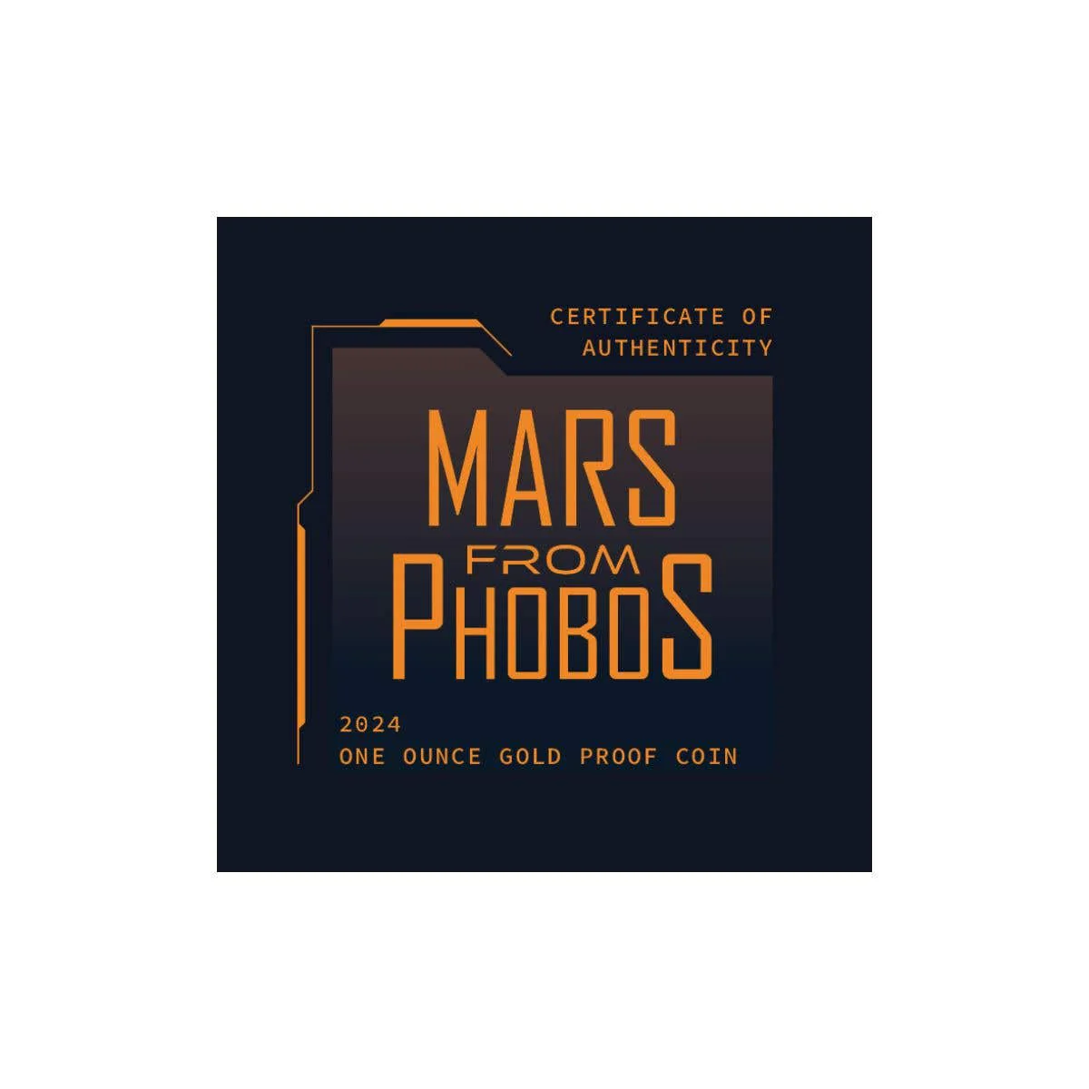 Mars from Phobos 2024 $100 1oz Gold Proof Coin - Image 5