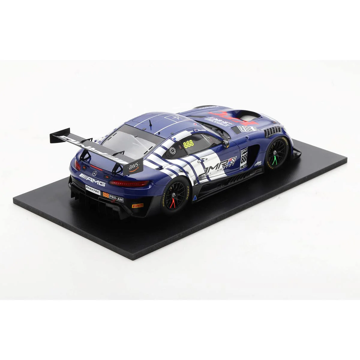 MERCEDES-AMG GT3 - 2022 GT WORLD CHALLENGE AUSTRALIA - TRIPLE EIGHT RACE ENGINEERING #888 - VAN GISBERGEN/PRINCE IBRAHIM - PHILLIP ISLAND GRAND PRIX CIRCUIT - RACE 1 - 3RD PLACE - 1:18 Scale Resin Model Car - Image 3
