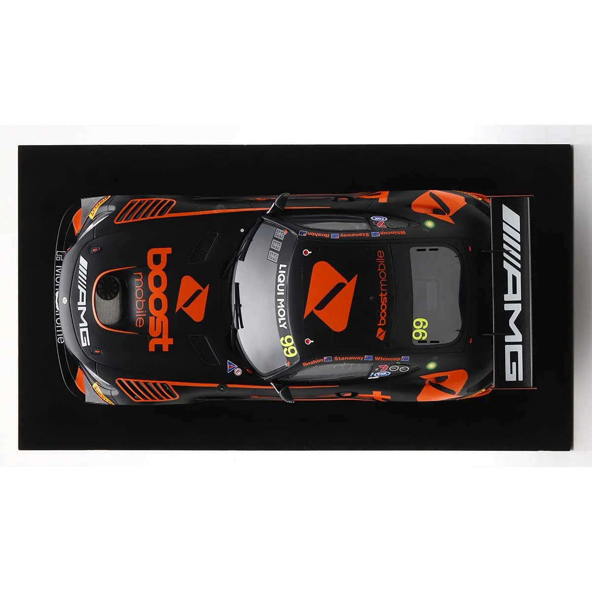 Mercedes-AMG GT3 No.99 Boost Mobile Racing - 10th Bathurst 12H 2023 - J. Whincup - R. Stanaway - J. Ibrahim - 1:18 Scale Resin Model Car - Image 9