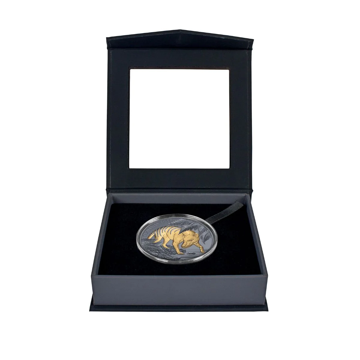 Tasmanian Tiger 2026 $1 Gold-plated 1oz Silver Black Proof Coin - Image 3