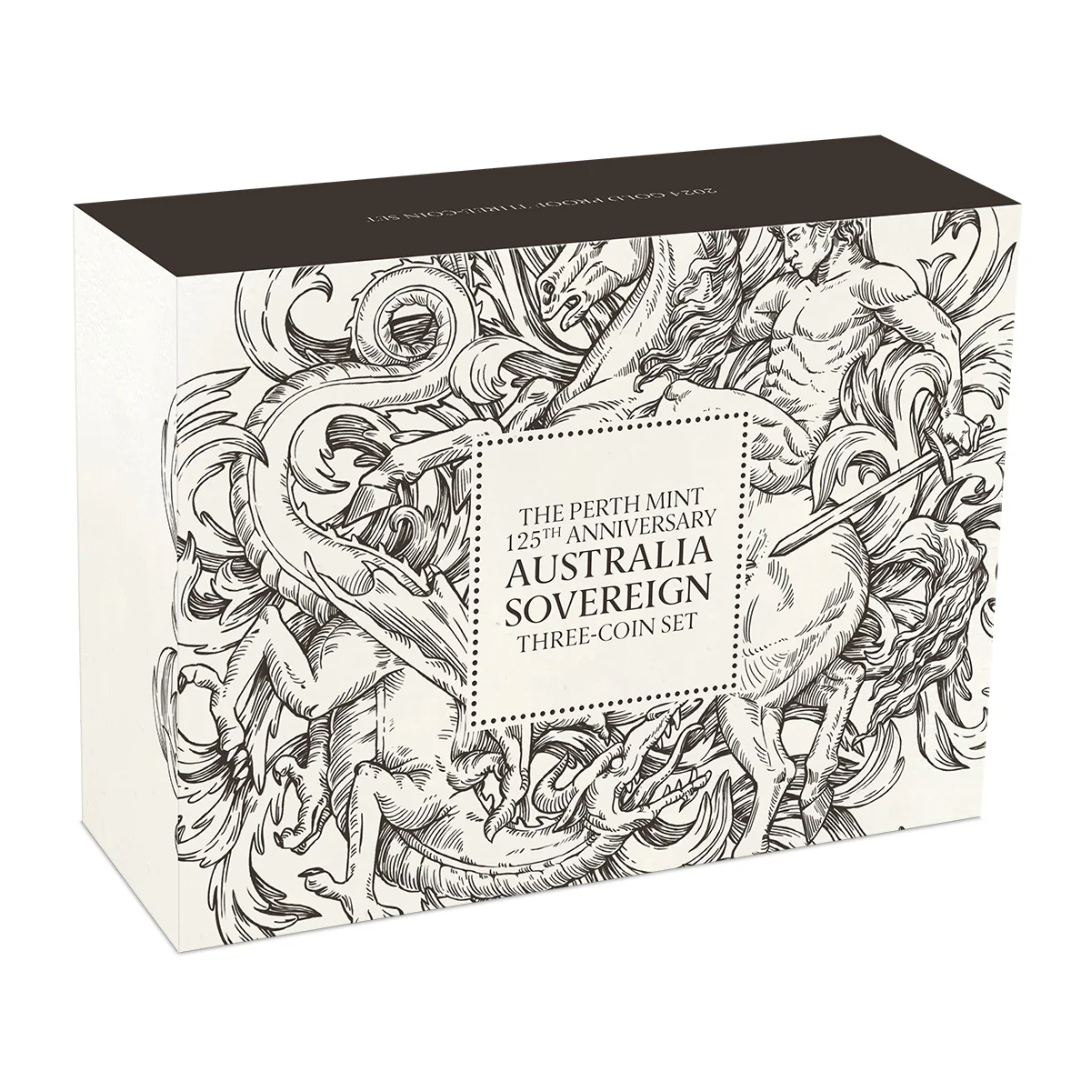 The Perth Mint 125th Anniversary Australia Sovereign 2024 Gold Proof Three-Coin Set - Image 4